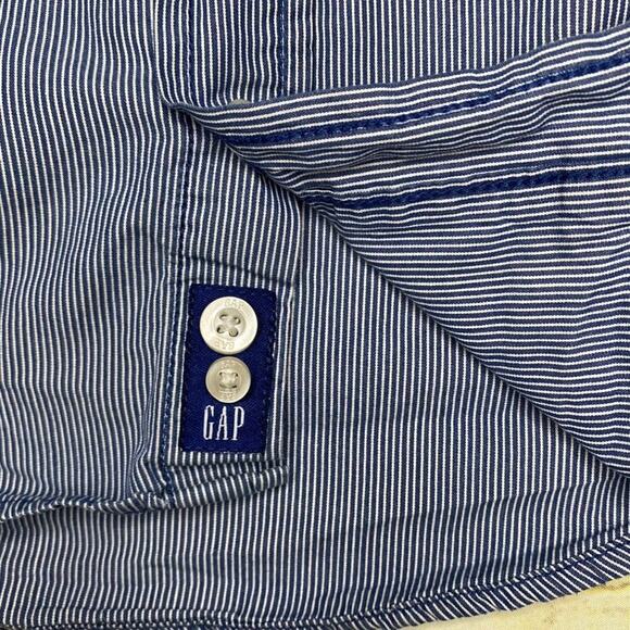 VTG 2007 Baby Gap Nautical Stripe Boys Button Up Shirt Sz 4T - Picture 7 of 7